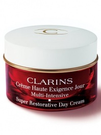 Look as young as you feel with Super Restorative Day Cream. This rich, high performance cream helps replenish, lift and illuminate skin challenged by natural hormonal changes due to the aging process. Formulated with exclusive Vegetal Micro-Pearls, it helps smooth-out wrinkles in just a few hours. Day after day, skin appears firmer and better toned. 1.7 oz. 