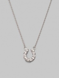 From the Tiny Treasures Collection. A good luck charm indeed, depicted in diamonds and set in 18k gold on a graceful chain. Diamonds, .24 tcw 18k white gold Chain length, about 18 Charm length, about ½ Lobster clasp Made in Italy