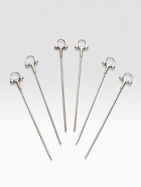 Sleek miniature horse bits lend equestrian elegance to this handsome set of six.Silver-plated brass4½ HHand washImported