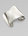 From the Palu Kapal Collection. Dramatic cuff mixes both smooth and textured sterling silver.Sterling silverWidth, about 1¾ Diameter, about 2½Made in Bali