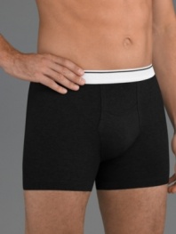 Support you'll hardly know is there. With a two-layered, contoured design and a stay-put seamless waistband, this two pack of Jockey boxer briefs gives you all the coverage you need.