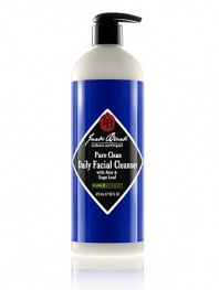 2-in-1 facial cleanser and toner gently removes dirt and oil for shave-ready skin. 