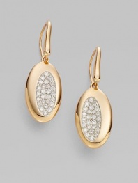 From the Capri Plus Collection. The dazzle of diamonds in shapely oval drops, set in glowing 18k rose gold.Diamonds, .80 tcw 18k rose gold Length, about ¾ Ear wire Made in Italy