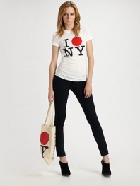 Show your support along with over 60 fashion designers in this cotton graphic tee. Fashion Girls for Japan will donate 100% of the proceeds from the sale of this tee towards disaster relief efforts in Japan.Crewneck Short sleeves Pullover style About 25 from shoulder to hem Cotton Machine wash Imported