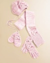 A toasty, marled wool-blend yarn from Italy, in cozy gloves with sweet bows.Smooth knit with ribbed cuffsBig bow on each40% wool/28% rayon/15% nylon/10% cashmere/7% angoraDry cleanImported