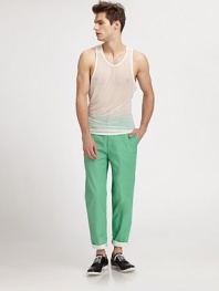EXCLUSIVELY AT SAKS. As cool as the summer is hot in slouchy matte sheer jersey. PolyesterDry cleanMade in USA