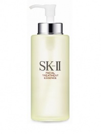 The heart of the SK-II ritual, an essential step for every skin at every age. Facial treatment essence contains 90% pure Pitera. Just a few miraculous drops of Pitera boosts skins moisture level instantly and maintain skins surface renewal for a more beautiful glowing complexion. Absorbs quickly into the skin, replenishes skins moisture, helps smooth skin's surface texture and helps make skin tone brighter. 11.2 oz.