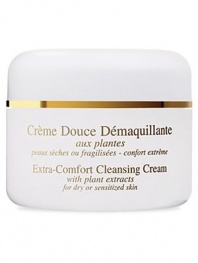 Extra-Comfort Cleansing Facial Cream. Ultra-gentle, with a rich texture that's ideal for dry or sensitive skin. Enriched with natural plant extracts to effectively cleanse without disturbing skin's moisture balance. Thoroughly removes make-up and surface impurities, ensuring all-day comfort and promoting softer, more supple skin. 7.0 oz. Made in France. 