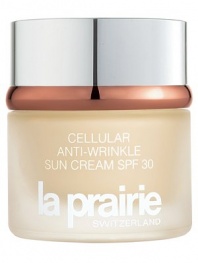 Cellular Anti-Wrinkle Sun Cream SPF 30. Perfect for your everyday moisturizer, yet protective enough for outdoor activities. Formulated with maximum protection for prolonged sun exposure, this unique and luxurious cream has five different UVA/UVB absorbers, counteracting how your skin responds to potential sun damage. 1.7 oz. 