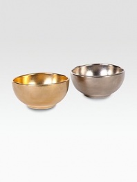 EXCLUSIVELY AT SAKS. As simple as they are stunning, this dynamic pairing of 24k gold and platinum make an elegant gift or keepsake. Arrives in a signature gift box Porcelain 24k gold Platinum Each, 2H X 4 diam. Food safe Dishwasher safe Made in USA 