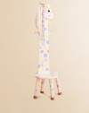 What could be more fun than a polka-dot pony stool that doubles as a coat rack? It's the perfect combination!Yarn trim for mane 13¾W X 42H Constructed of MDF Imported Recommended for ages 3 and up Please note: Some assembly may be required. 