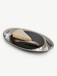 Elegantly evoking the majestic Southwest, this dinner-party essential features gleaming metal handles with a shallow metal well ideal for crackers, bread or fruit. An 18/10 stainless steel knife is double-curved and fits comfortably in the hand. Thoughtful wedding or anniversary gift 10W X 17½D Hand wash Imported 