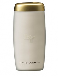Cleanses and leaves a delicate fragrance with intertwining notes of exotic woods, patchouli, and waterlily. Packaged in a translucent white elongated bottle with a gold flip top cap, accented with the David Yurman signature cable motif. 6.8 oz. 