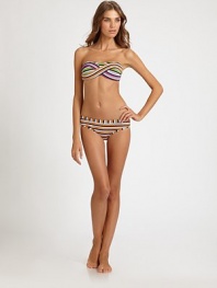EXCLUSIVELY AT SAKS.COM. Featuring an irresistible print, this seductive design offers a near-perfect shape courtesy of molded cups. Twist-front bandeau topMolded cupsBack tie closureFully lined85% polyamide/15% spandexHand washImported Please note: Bikini bottom sold separately. 