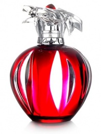 A supremely feminine and precious object of irresistible temptation. This luminous and timeless scent blends delightful fruits with modern floral notes. Housed in a jewel-inspired red cabochon bottle. Top notes: Iced cherry, bergamot, pink pepper Middle notes: Violet, jasmine, freesia Base notes: Amber, tonka bean, musk, sandalwood 