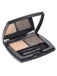 Radiant smoothing eye shadow duo with six hour hold. The ultra-fine Velvet Complex™ delivers luxurious softness to every shade and glides on with feather-light texture, for perfect comfort. A luminous, creaseless finish with long-lasting coverage. Ophthalmologist-tested. Fragrance-Free. 