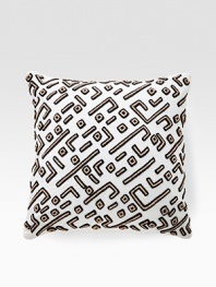 Wood beads lend texture and modern, graphic appeal to this beautifully crafted decorative pillow fit for the corner of the sofa of the head of the bed.16 X 16Beaded cottonSpot cleanImported