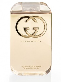 Push your personal boundaries and experience the thrill of the forbidden with Gucci Guilty. Without any compromise, Gucci Guilty is a statement about who you are. A daring, oriental floral with mandarin and pink pepper top notes leading to a heart of peach, lilac and geranium revealing a base of ambery notes and patachouli.Cleanse and refresh yourself with Gucci Guilty shower gel. Awaken your senses with a daring edge of sexiness and sensuality that is Gucci Guilty. 6.7 oz. 