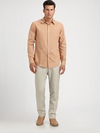 Crisp woven cotton, tailored in a classic button-down style.Shirt collarButton placketLong sleeves with button cuffsBack yokeCottonMachine washMade in Italy