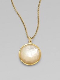 From the Rock Candy® Collection. A beautifully faceted dome of mother-of-pearl set in resplendent 18k gold on a chain link necklace. Mother-of-pearl18k goldLength, about 16 to 18 adjustablePendant size, about ¾ Lobster clasp closureImported 