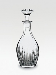A classic beveled pattern extends down the stem of a luminous decanter crafted in pure lead crystal. From the Massena Collection 30 oz. 11¼ high Hand wash Made in France 
