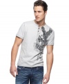 Upgrade your t-shirt style with this graphic henley from INC International Concepts.