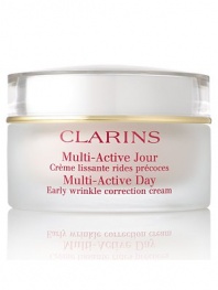 Early Correction. Continuous Protection. Visible Perfection. Multi-Active Day is the newest innovation from Clarins high performance skin care with new formulas and textures that prevent and visibly correct early signs of aging.Powerful and targeted early wrinkle control Reinforced and continuous antioxidant defense delivered directly to the skin Radiance boosting action Dermal-epidermal junction repair Dermatologist tested. Non-comedogenic 