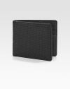 The classic wallet in perforated leather. One bill compartment Six card slots 4½ X 4 Imported 