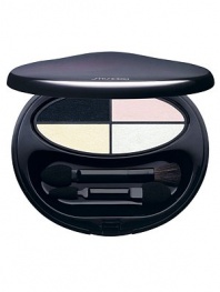 Ultra smooth eye shadow quartet creates vibrant yet shimmery, translucent colors. One compact provides versatile color combinations to create a whole eye look -- highlighter, liner and shadow. Easy to apply and blends well. Long-lasting, stay-true colors.Call Saks Fifth Avenue New York, (212) 753-4000 x2154, or Beverly Hills, (310) 275-4211 x5492, for a complimentary Beauty Consultation. ASK SHISEIDOFAQ 