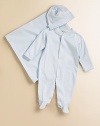 This newborn essential in ultra soft pima cotton is an adorable way to top off baby's look.Cuffed style with scallop trim Pima cotton Machine wash Imported