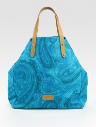 EXCLUSIVELY AT SAKS.COM. The perfect paisley in a awe-inspiring turquoise hue is further complemented by its contrast lining. Leather handlesInside pocketsFully lined14W X 14½ X 7DCottonMade in Italy