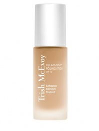 Treatment Foundation is the all-day, stay-true, buildable, vitamin-enriched marriage of color and skincare. Conceal imperfections while simultaneously coming to skin's future defense. Weightless color banishes uneven tone and fine lines, while dual-action peptides, green tea, SPF and powerful antioxidants replenish, rejuvenate and prevent. Treatment starts immediately to create a seamless complexion free of irregularities and full of life.