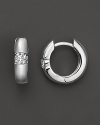 Diamond and 14K White Gold Hoop Earrings, .50 ct. t.w.