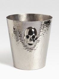 An edgy barware piece from the revered furniture designer's debut tabletop collection, handcrafted in silverplated metal with skull detail Wipe clean7H X 7 diam.Imported