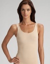Sleek and seamless shapewear tank in an elasticized knit that instantly smooths and slims your torso. Control fabric helps smooth and slim Pull-on style Nylon/elastene/cotton Hand wash Imported