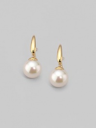 Elegantly simple classics to wear decade after decade, with everything from jeans to gowns. 10mm organic man-made pearls 18k goldplated sterling silver Drop, about 1 Ear wire Made in Spain