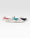 An instant style upgrade for a social gathering or quiet night at home, designed in porcelain and alive with the color for which Diane is known. From the Indian Temple CollectionPorcelainMicrowave- & dishwasher-safeImported