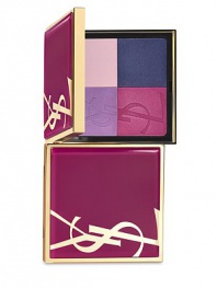 For the first time, a spring look inspired by Lloyd Simmonds, YSL's International Makeup Artist. This limited edition eye shadow palette draws inspiration from a sweet treat and features 4 shades each with a different finish: matte, shimmery, satiny and velvety for a fresh spring look. Shades are Powder Pink, Blue, Lavender and Pink.