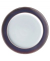 A true gem, the Amethyst gourmet plates are simply glazed but boldly hued, in deep indigo and crisp white from Denby's collection of dinnerware. The dishes can embrace their luxe color alone or they can be paired with the playful dots of Amethyst Stone for a well-balanced and uniquely customized table setting.