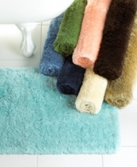 The Synthetic bath rugs are exceptionally plush underfoot, making them a comfortable, colorful addition to your bath.