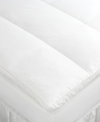 Fall into supreme softness. This featherbed from Charter Club features a plush 300-thread count cotton cover and lofty goose feather fill for a cozy and comfortable night's sleep. Baffle box construction prevents shifting of the fill and top handles make it easy to fluff. Finished with a 3 gusset.