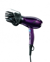 Big hair, big volume! Specialized with a volumizing pik attachment, this Conair dryer helps bring healthy volume to your hair using tourmaline ceramic and ionic technology. Features three heat and two speed setting.