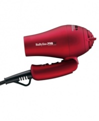 Ultimate style is bliss, anywhere you bring it! This travel hair dryer features professional tourmaline titanium heating technology for smooth, silky hair. Two speed and heat settings, a cool shot button and a folding mechanism make this hair dryer a convenient styling companion any time you're on the road.