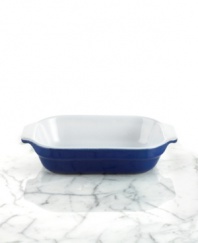 Have a vegetarian and meat lover under the same roof? Give them both exactly what they want with this ideally sized individual lasagna dish. Earthenware construction distributes heat evenly and browns beautifully for a perfect portion every time.  Convenient handles make the dish easy to move from oven to table. Available in several colors to perk up any kitchen.