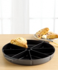 Make bakery-quality scones from your home! Contains eight triangle-shaped slice slots so you can bake scrumptious scones or delicious biscuits for the whole family. Nonstick surface makes it easy to clean. Limited lifetime warranty.