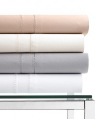 The ultimate in luxury. Woven from 100% Egyptian cotton, these indulgently soft, 800-thread count king flat sheets are exquisitely designed with a 4 double hemstitch detail. Woven with lustrous 2-ply yarn to achieve total thread count. In subtle, sophisticated colors that coordinate with a variety of bedding collections.