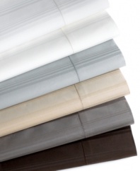 True luxury lies in the details! The 600-thread count Egyptian cotton sheet features a subtle striping that brings an elegant accent to your bedding without overpowering your space.  Irresistibly soft and incredibly luscious with a two-ply construction that wraps you up in ultimate comfort.