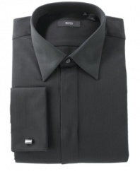This European-inspired button-down from Hugo Boss pairs classic sophistication with sleek, modern style.