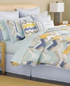 Pure serenity. Martha Stewart Collection brings a bright, refreshing look to your room with this Painted Chevron comforter set, featuring a chevron pattern softened by a painted print technique. Finished with solid accents and an understated palette for a soothing presentation.