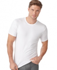 Time to restock? Go back to basics with this 2 pack of stretch T shirts from Calvin Klein.